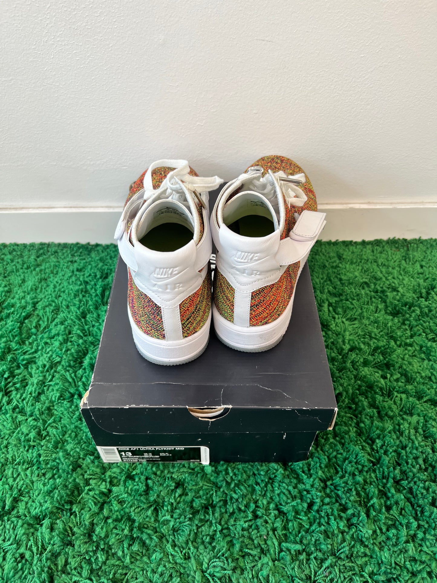 Used Nike Air Force 1 Mid Flyknit Multi-Color White (Men’s)
