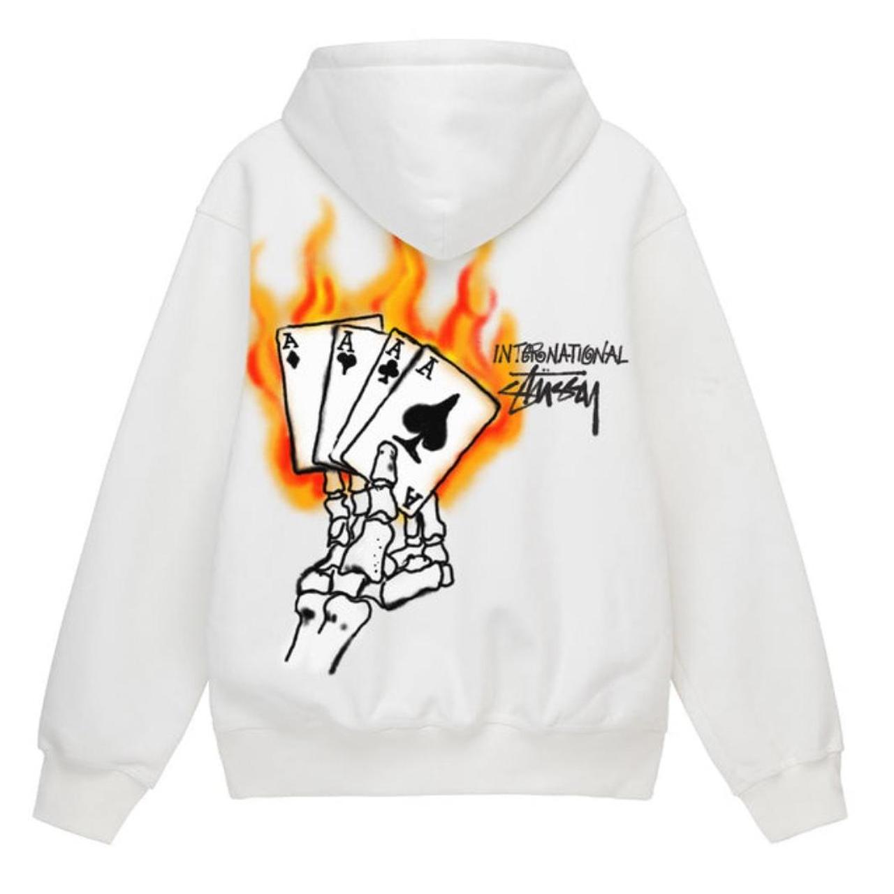 Stussy Read Em’ N’ Weep Zip Up Hoodie White