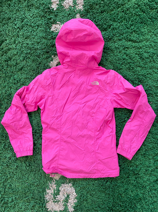 Vintage The North Face Resolve Hooded Hyvent Rain Jacket Bright Pink