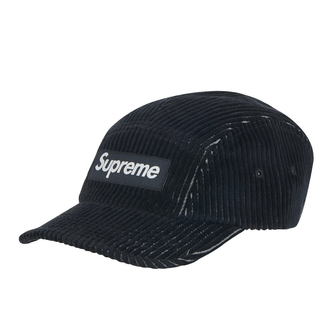 Supreme 2-Tone Corduroy Camp Cap Black