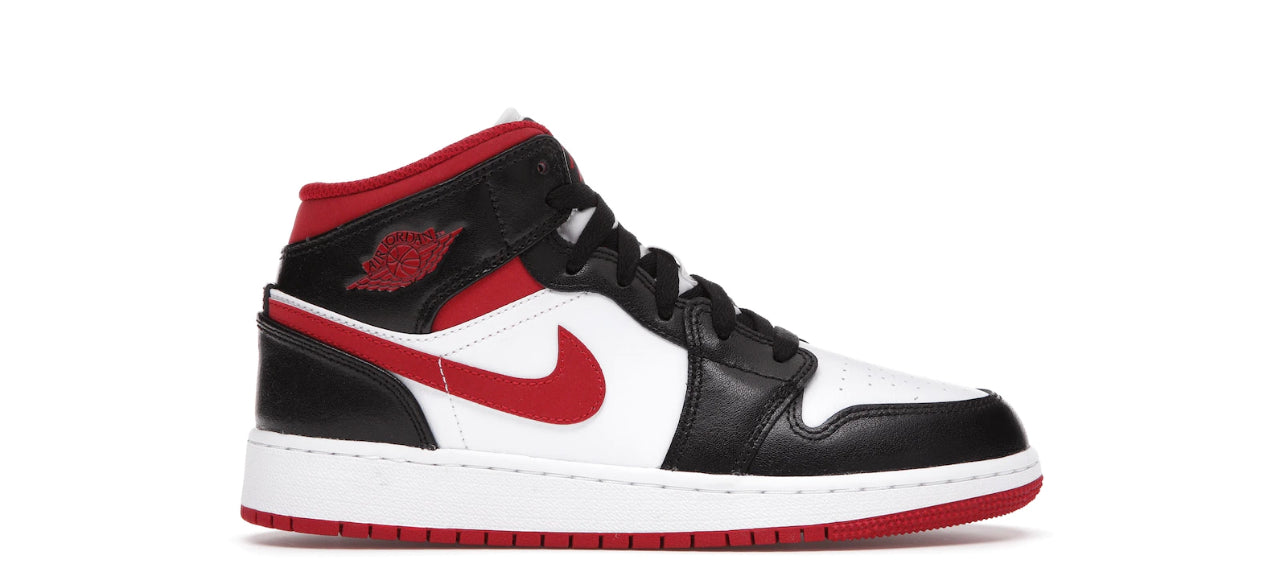 Jordan 1 Mid Gym Red Black White (Youth)