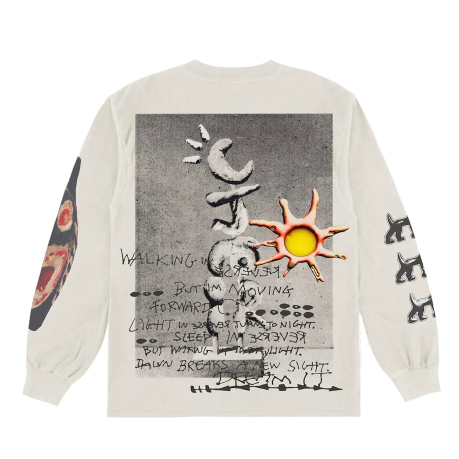 Travis Scott Air Records Long Sleeve Tee Natural