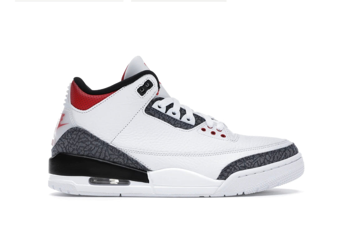 Jordan 3 Retro Fire Red Denim (Men’s)