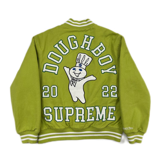 Supreme Mitchell x Ness Doughboy Twill Varsity Jacket Green