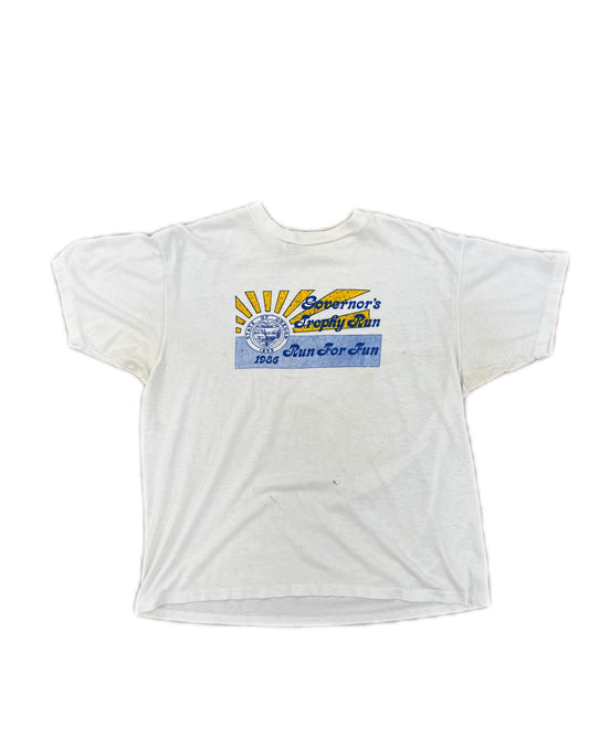 Run For Fun Vintage Tee White