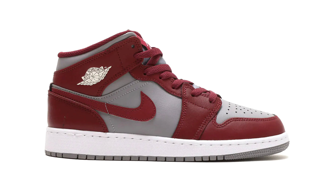 Jordan 1 Mid Cherrywood Red (Youth)