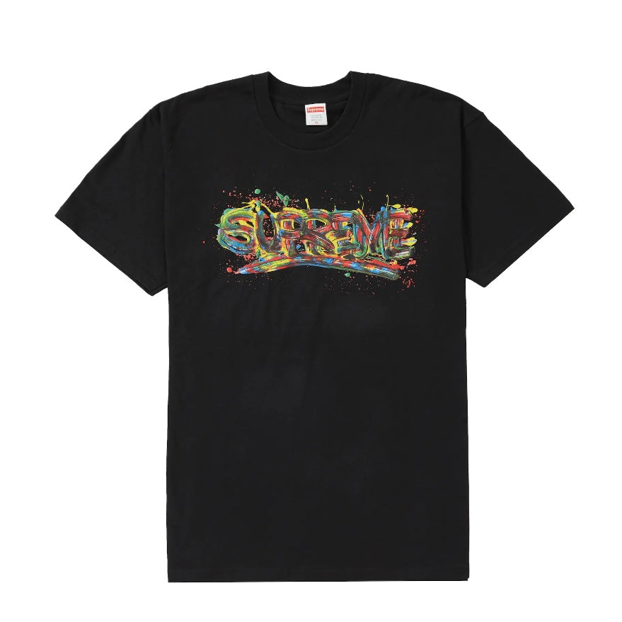 Supreme Paint Logo Tee Black