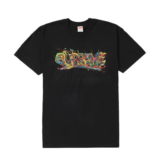 Supreme Paint Logo Tee Black