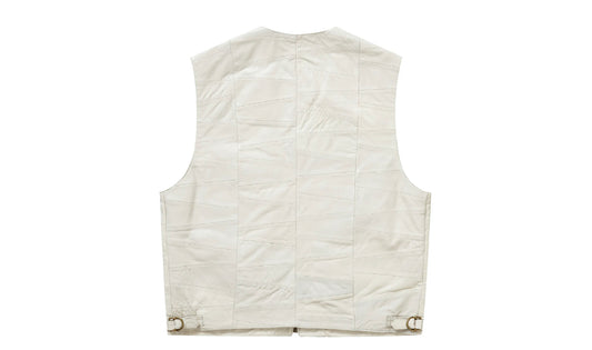 Supreme Patchwork Leather Cargo Vest White