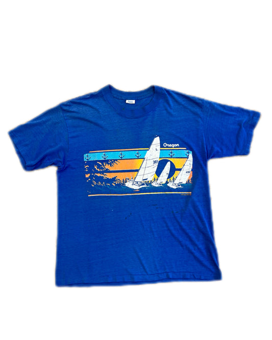 Oregon Vintage Tee Blue