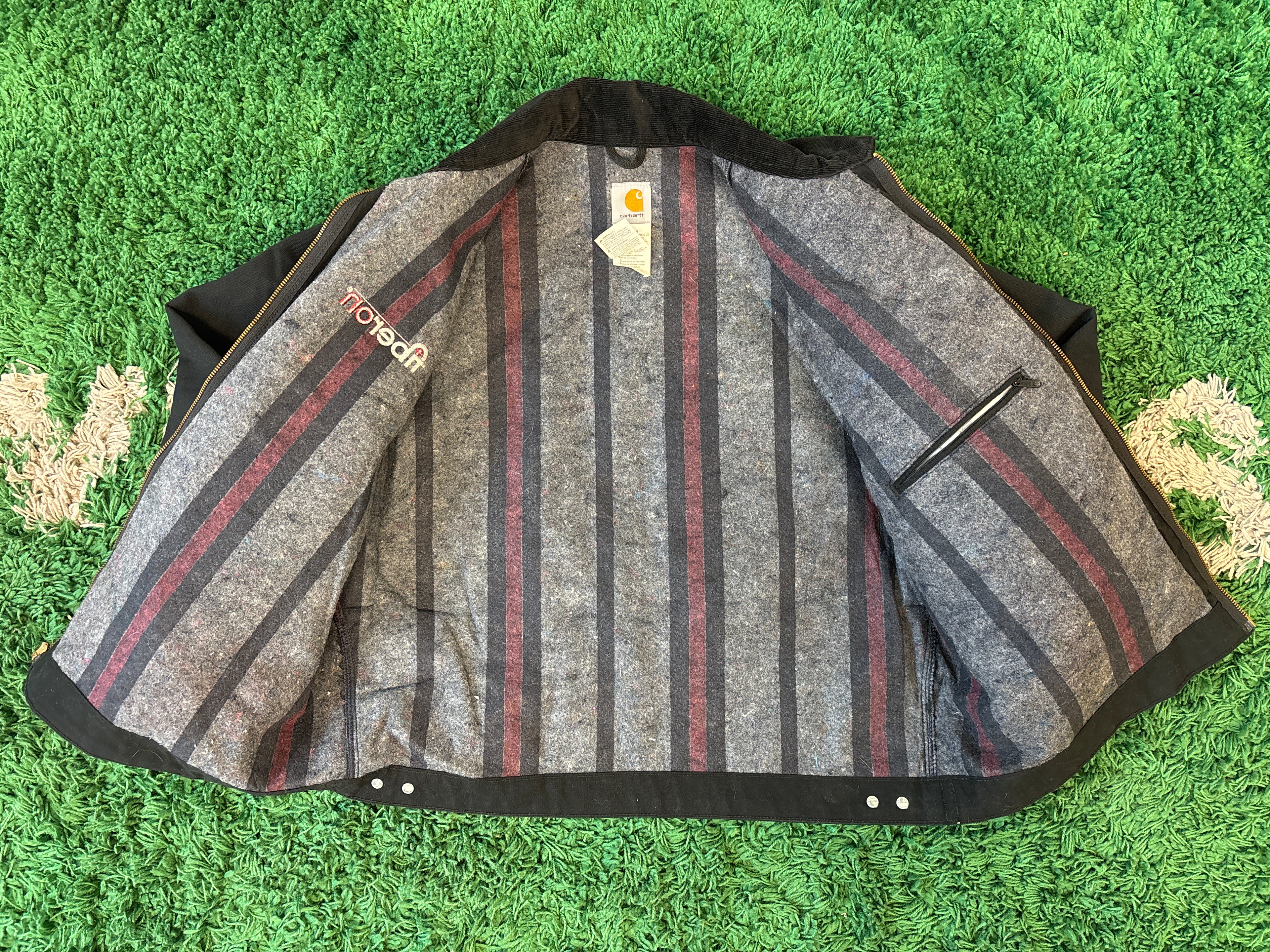 Vintage Carhartt Fiberon Chore Jacket Black