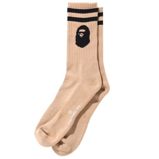 A Bathing Ape Men Ape Head Socks Beije