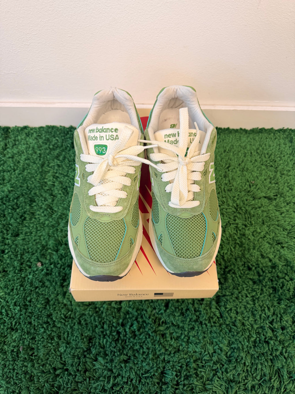 Used New Balance 993 MiUSA Teddy Santis Chive (Mens)