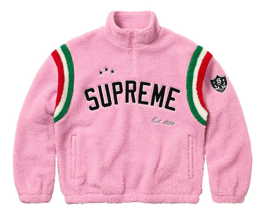 Supreme Arc Half Zip Fleece Pullover Pink