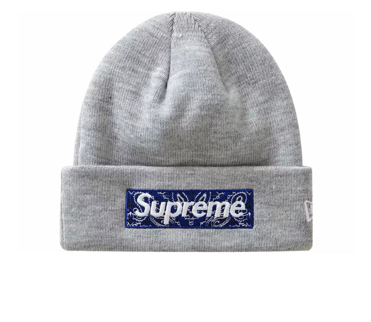 Supreme × New Era Bandana Box
Logo Beanie FW19 Heather Grey