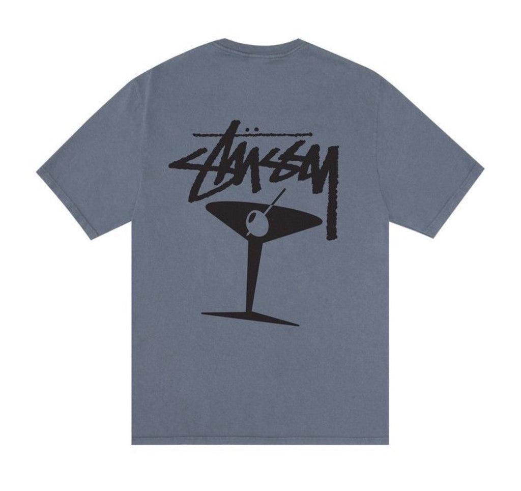 Stussy Martini Pigment Dyed Tee Navy