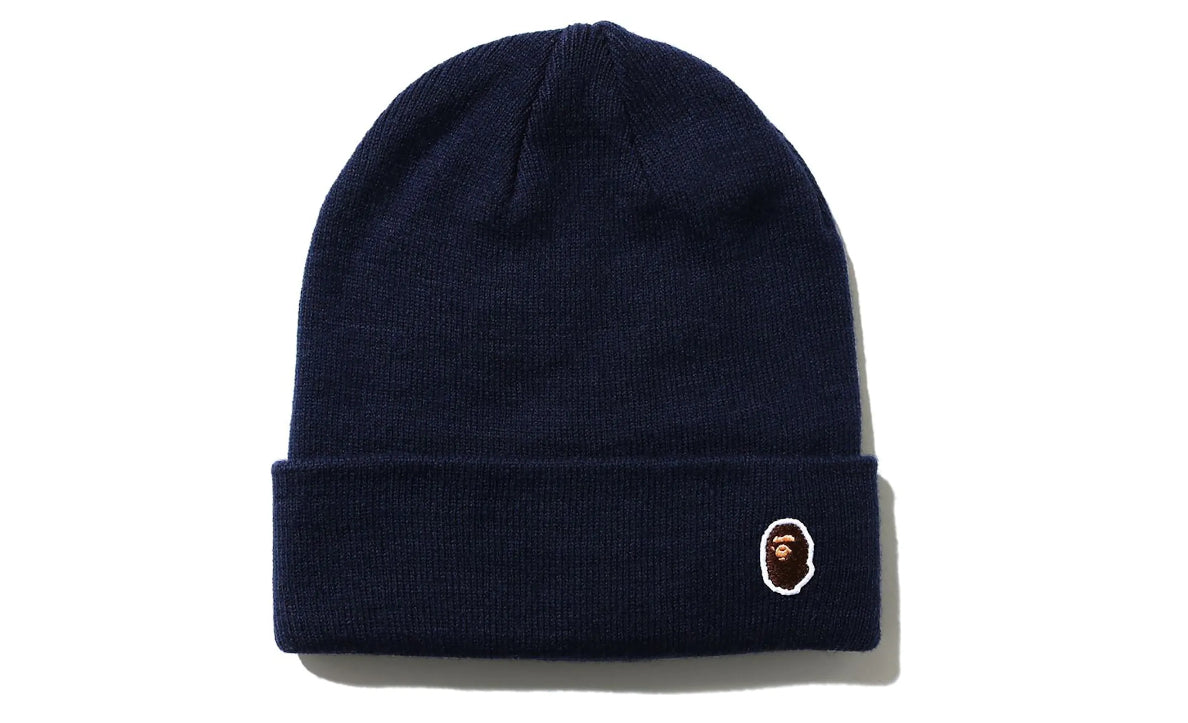 BAPE Ape Head One Point Knit Cap (FW20) Navy