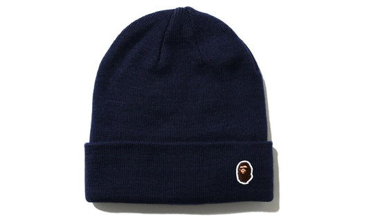 BAPE Ape Head One Point Knit Cap (FW20) Navy