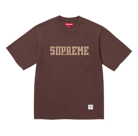 Supreme Twill Appliqué S/S Top Brown