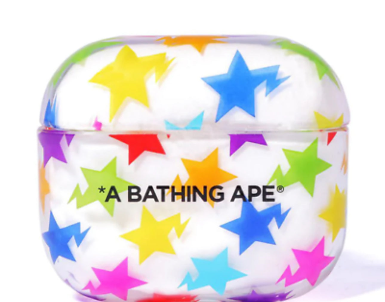 A Bathing Ape Star Pattern AirPods Clear Case Multi Color (AirPods 3rd Generation)