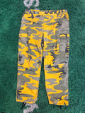 vintage yellow camo pants