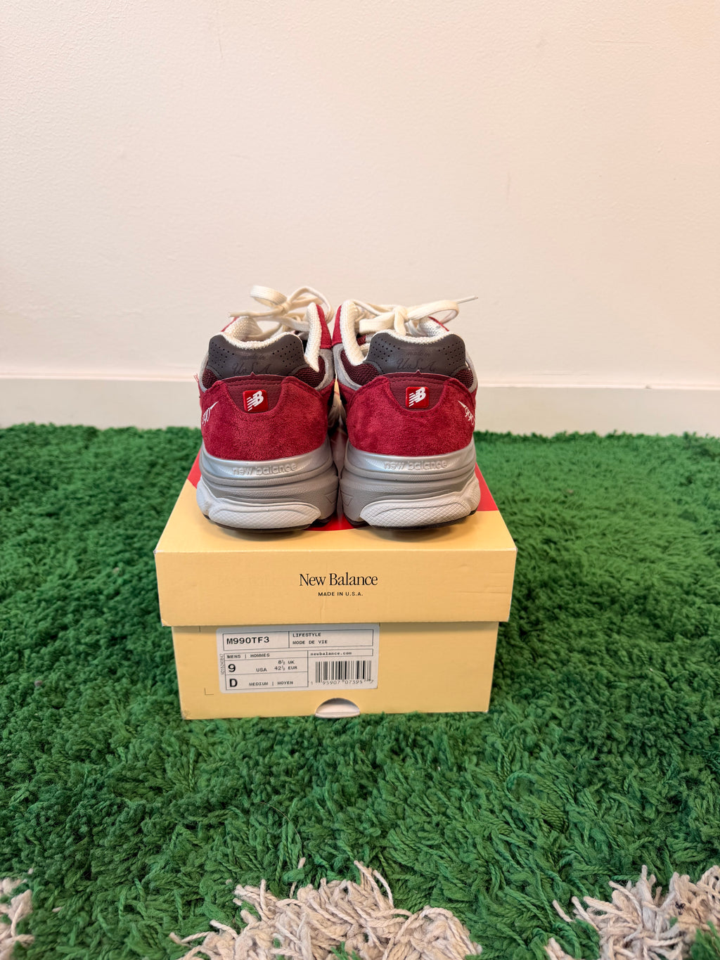 Used New Balance 990v3 MiUSA Teddy Santis Scarlet (Men’s)