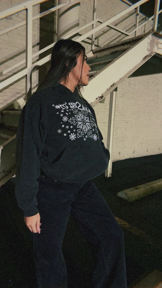 TG Sneaks OG Snowflake Hoodie Black Washed