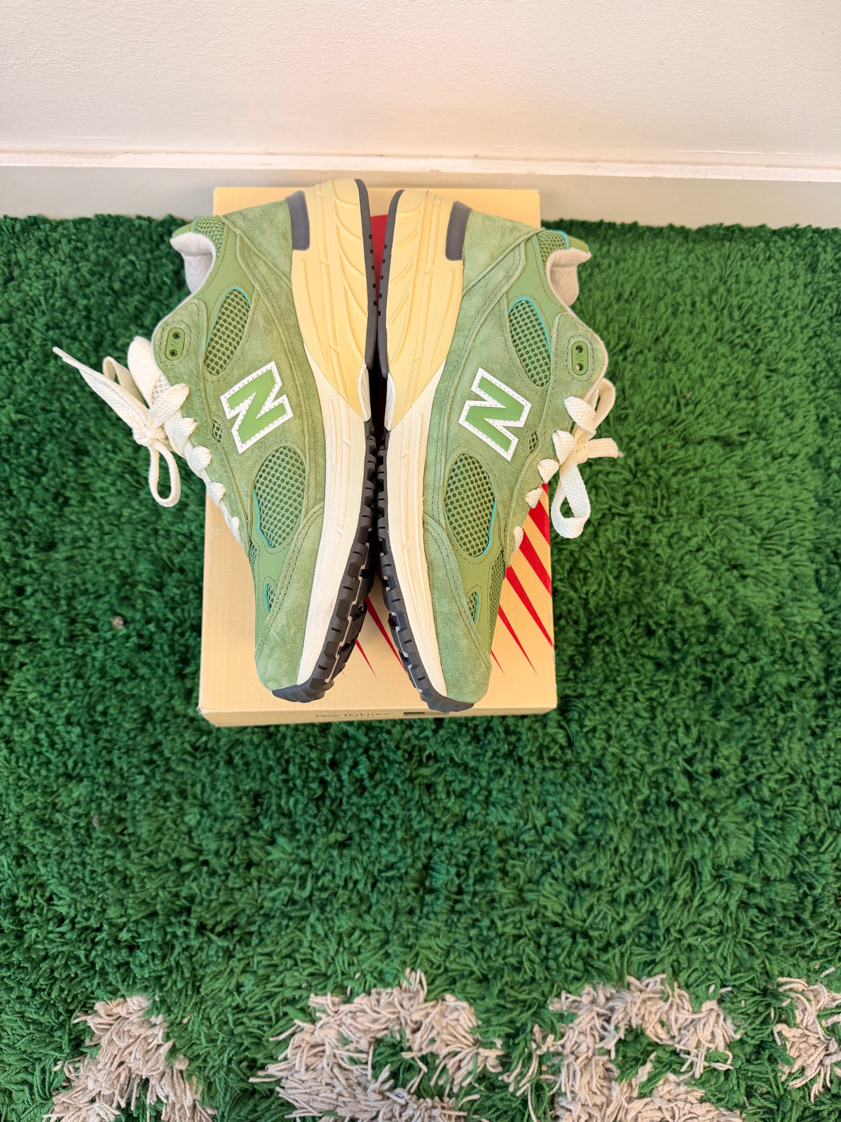 Used New Balance 993 MiUSA Teddy Santis Chive (Mens)