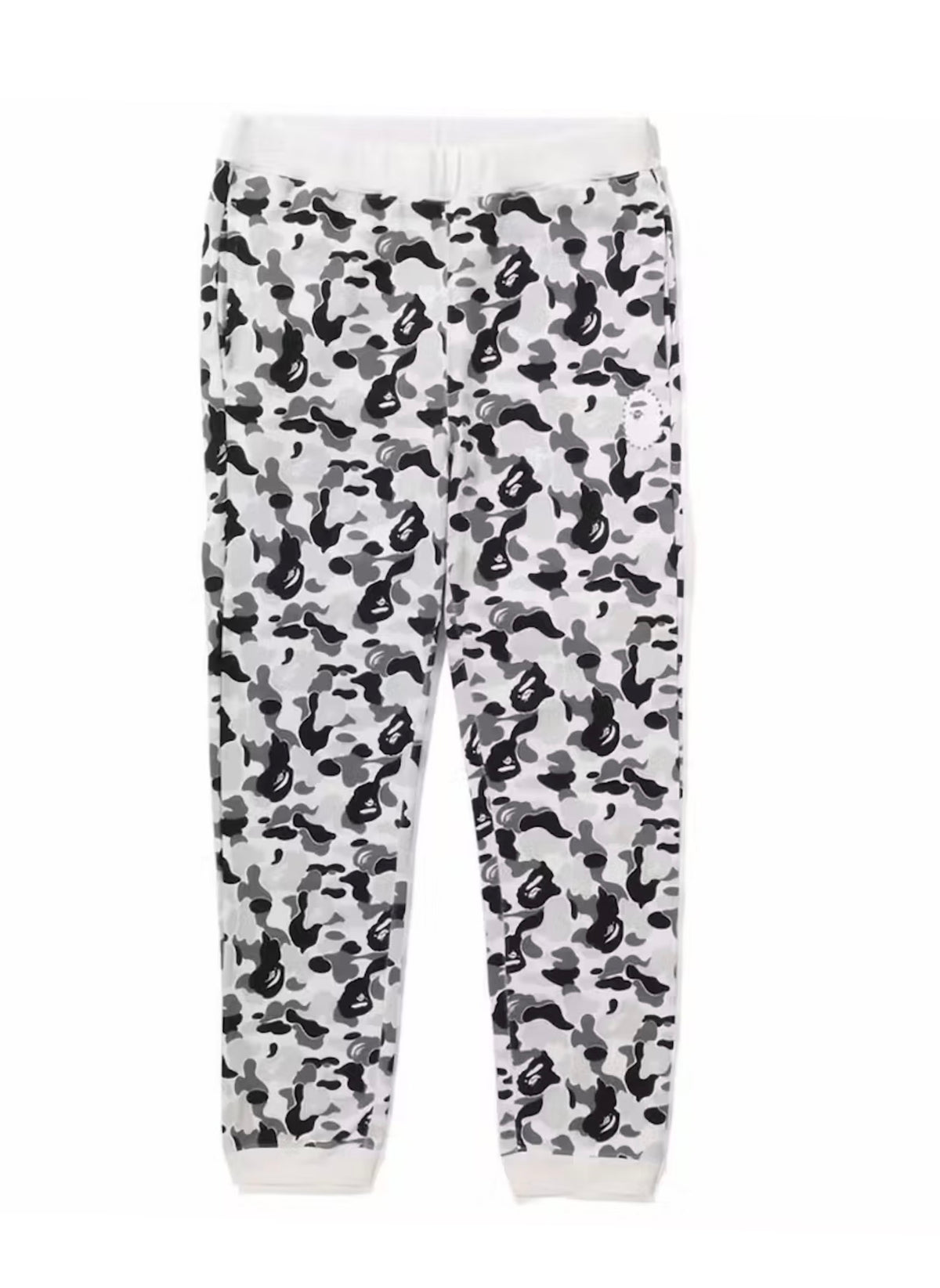 BAPE ABC Camo Crystal Stone Sweatpants White