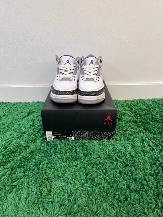 USED Jordan 3 Retro Racer Blue (Youth)