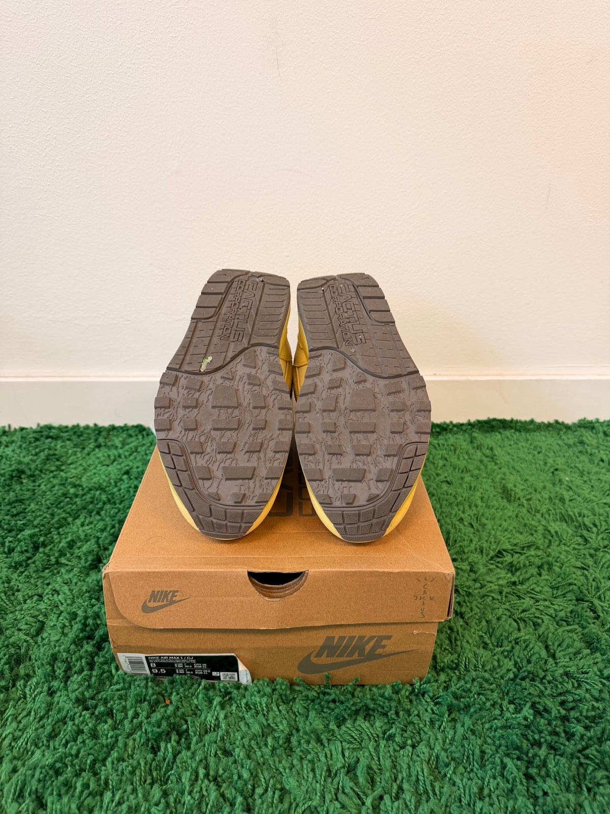 Used Nike Air Max 1 Travis Scott Cactus Jack Saturn Gold (Men’s)