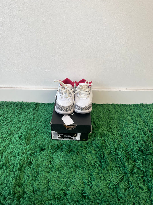 Used Jordan 3 Retro Cardinal Red (Toddler)