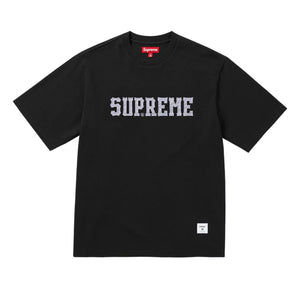 Supreme Twill Appliqué S/S Top Black