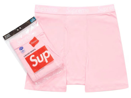 Supreme Hanes Boxer Briefs Pink (2 Pack)