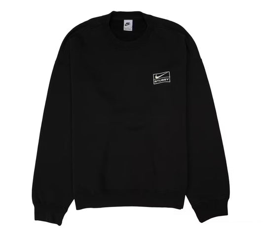 Nike X Stussy Wash Crew Fleece Black