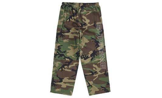 Supreme Spellout Embroidered Ripstop Track Pant Woodland Camo