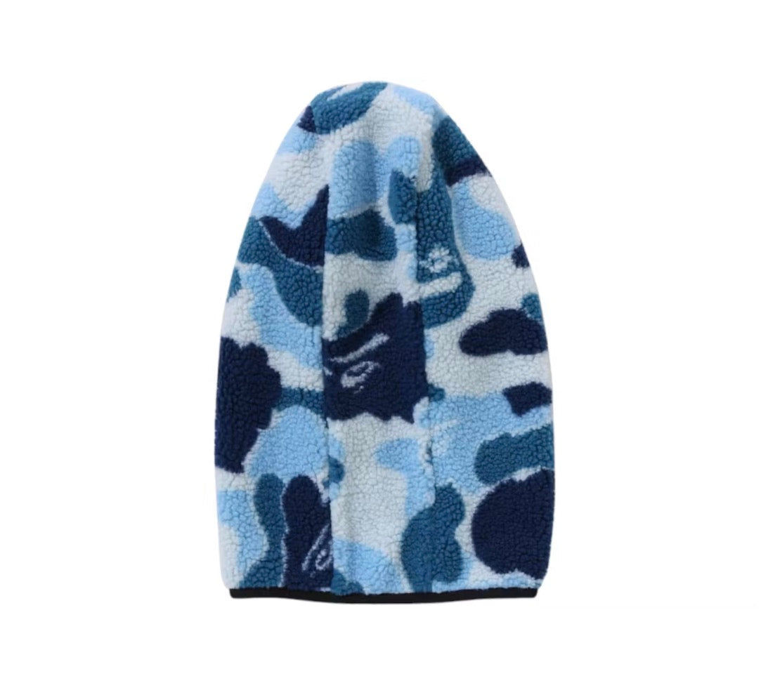 Bape ABC Camo Boa Fleece Balaclava Blue