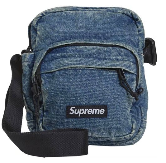 Supreme Denim Shoulder Bag Washed Indigo