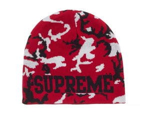 Supreme Reversible Camo Beanie Red