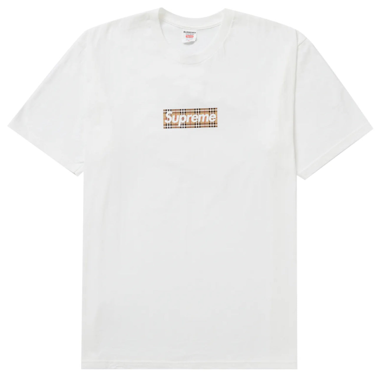 Supreme Burberry Box Logo Tee White