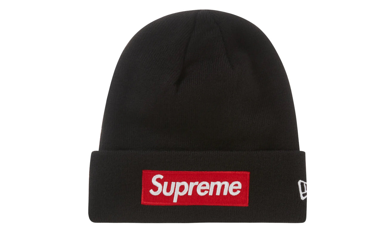Supreme New Era Box Logo Beanie Black FW22