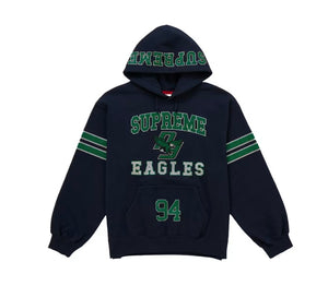 Supreme Rhinestone Eagle Hooded Sweatshirt Navy
