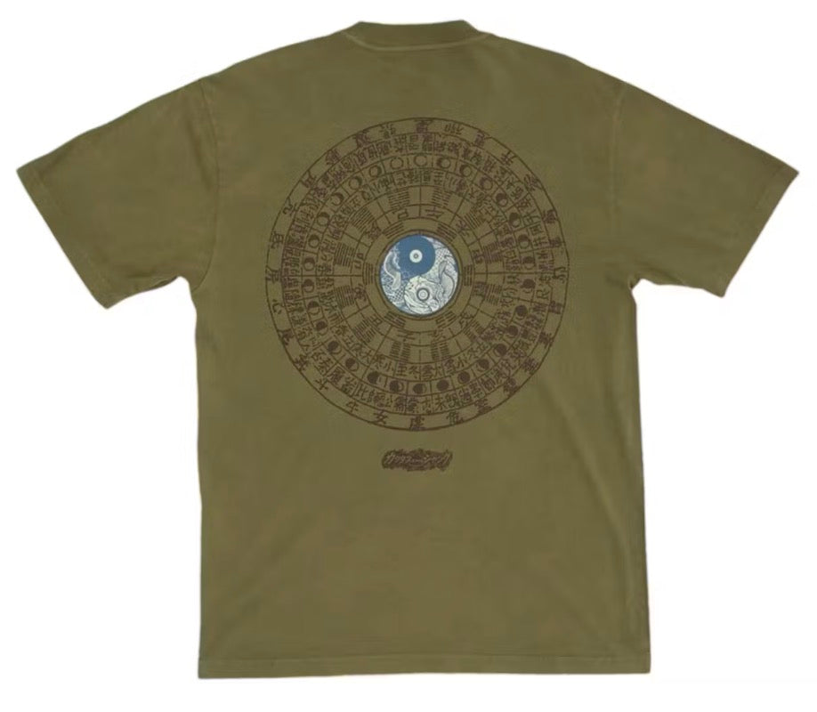 Travis Scott Cactus Jack x Takashi Murakami Melted Utopia Dream Zodiac Tee Olive