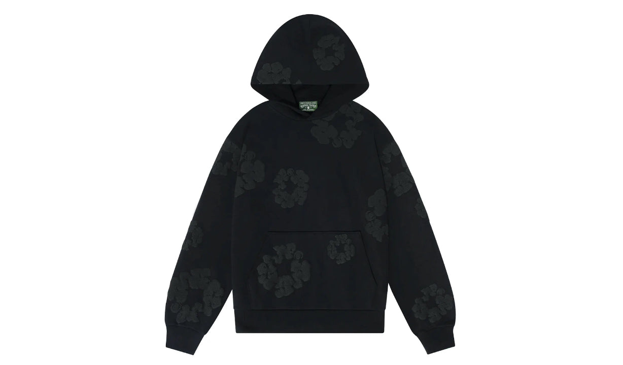 Denim Tears Cotton Wreath Hoodie Black Monochrome (Men’s)