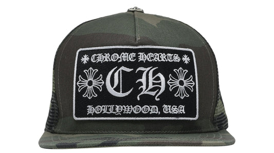 Chrome Hearts CH Hollywood Trucker Hat Camo
