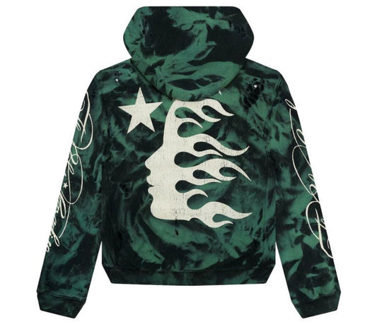 Hellstar Marble Paradise Hoodie Green