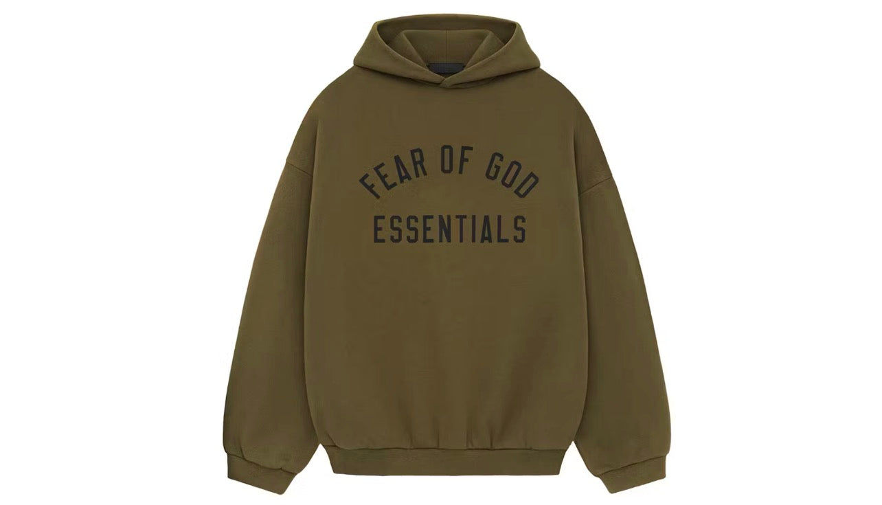 Fear of God Essentials Fleece Hoodie Olive