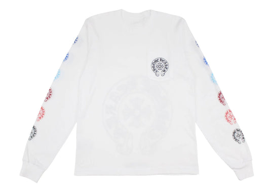 Chrome Hearts Multi Color Horse Shoe L/S Tee White