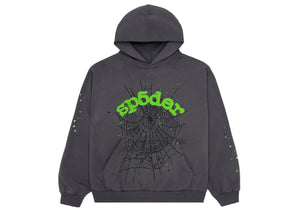 Sp5der Wait Web Hoodie Slate Grey