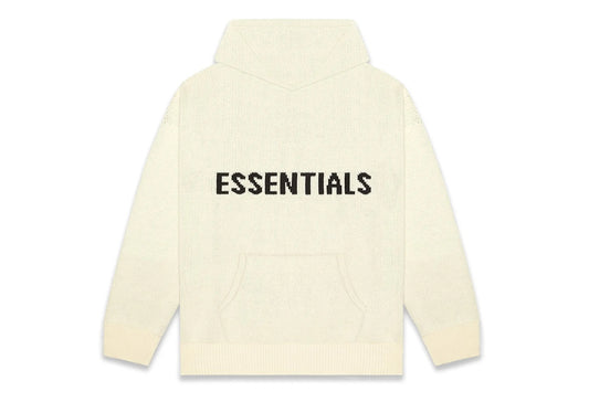 Fear of God Essentials Knit Pullover Hoodie Cream